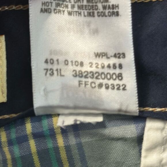 LEVI’S Shorts Womens 14 Blue Green Chino Shorts Bermuda Plaid - Picture 10 of 10